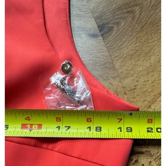 Antonio Milani MSRP $180 Wide Leg Jumpsuit Romper Flowy Sleeveless Red Medium - Picture 8 of 10